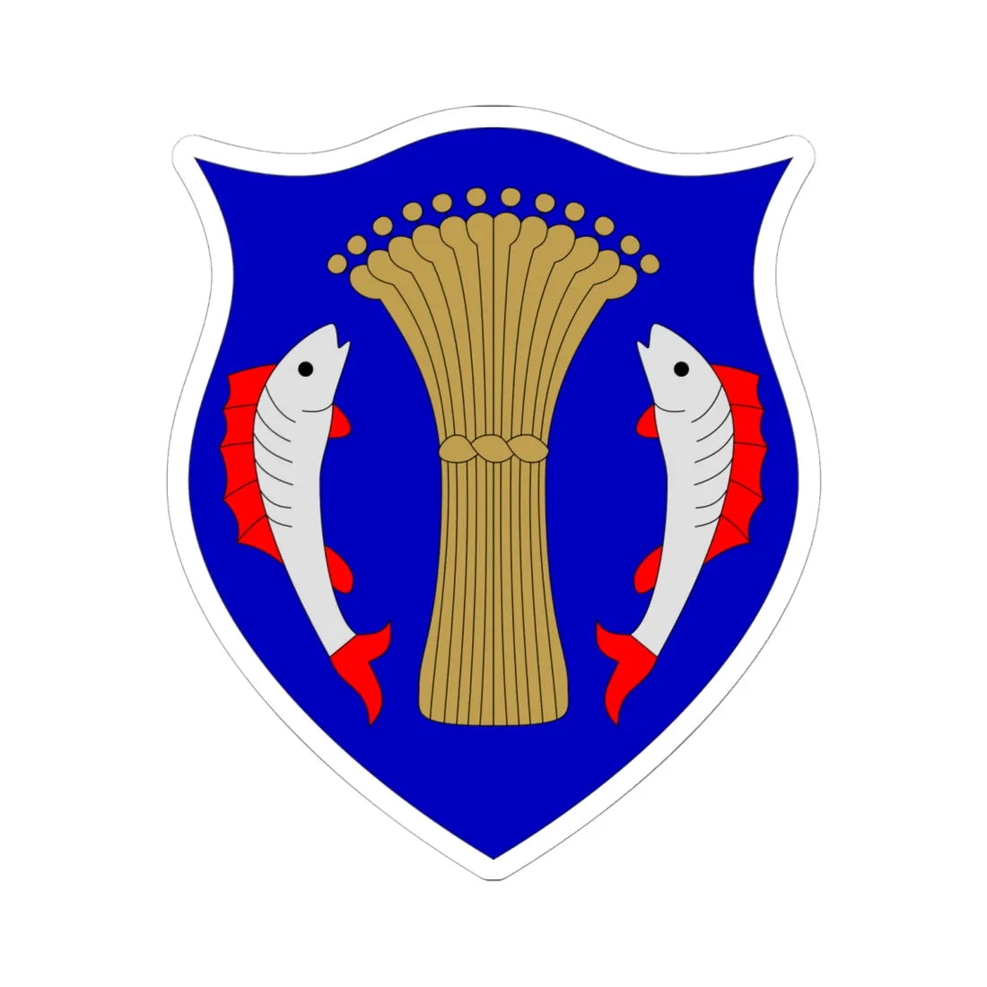 Lumparland.vaakuna (Finland) (Coat of Arms) STICKER Vinyl Kiss-Cut Decal 6 Inch White - The Sticker Space