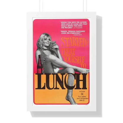 LUNCH 1972 - Framed Movie Poster 16″ x 24″ White - The Sticker Space