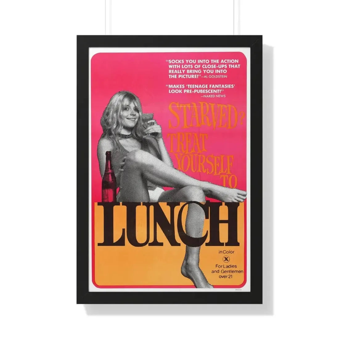 LUNCH 1972 - Framed Movie Poster - The Sticker Space