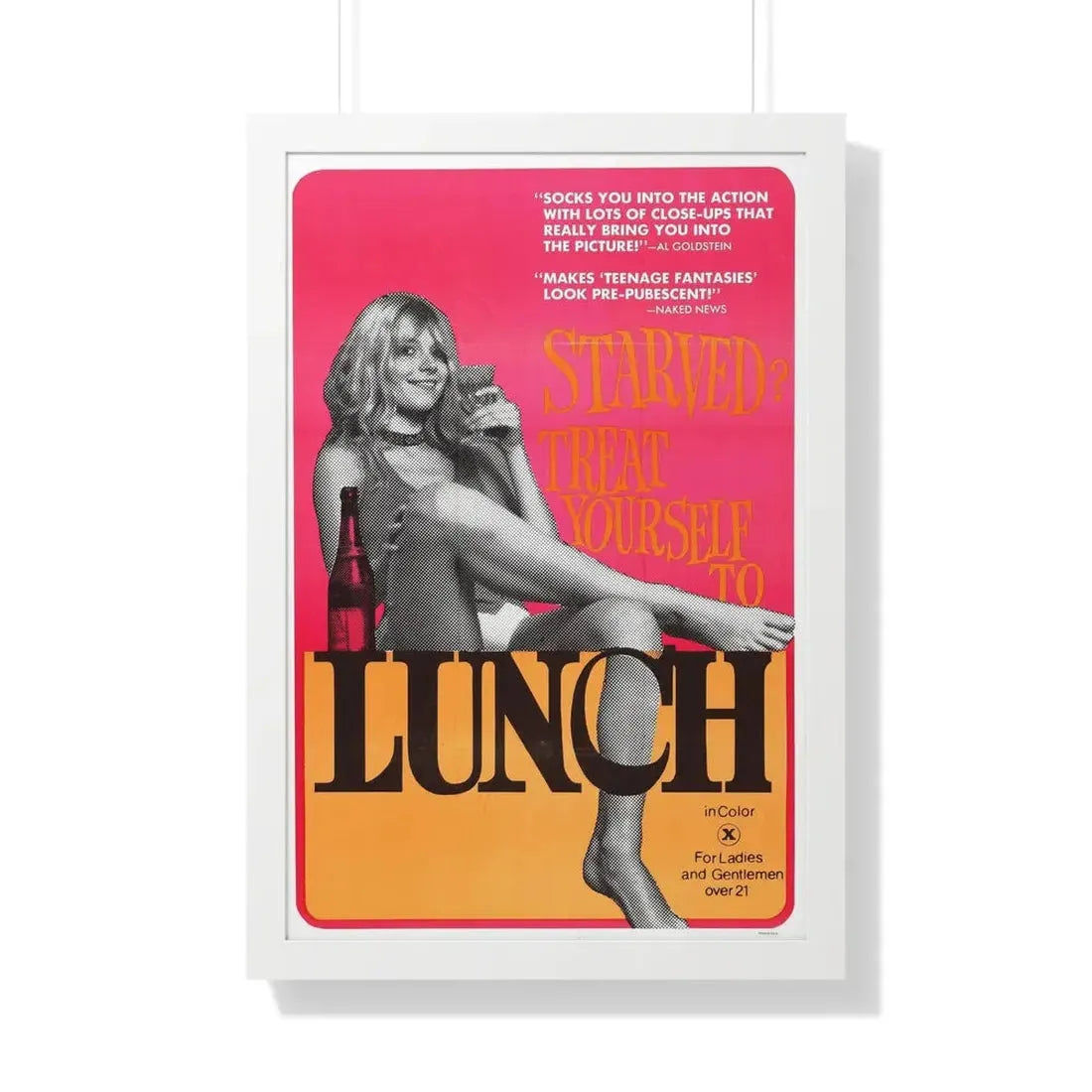 LUNCH 1972 - Framed Movie Poster - The Sticker Space