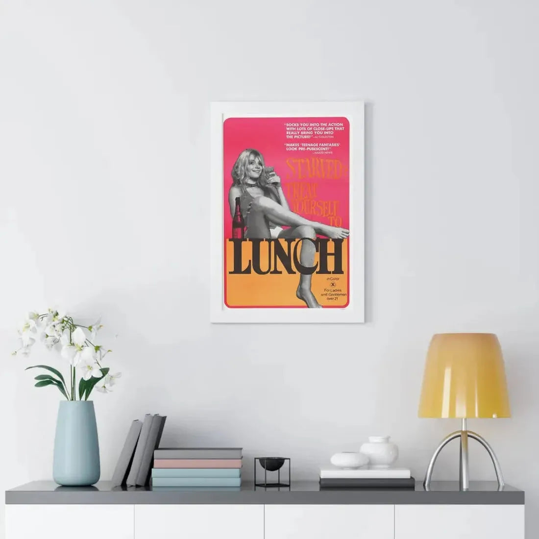 LUNCH 1972 - Framed Movie Poster - The Sticker Space