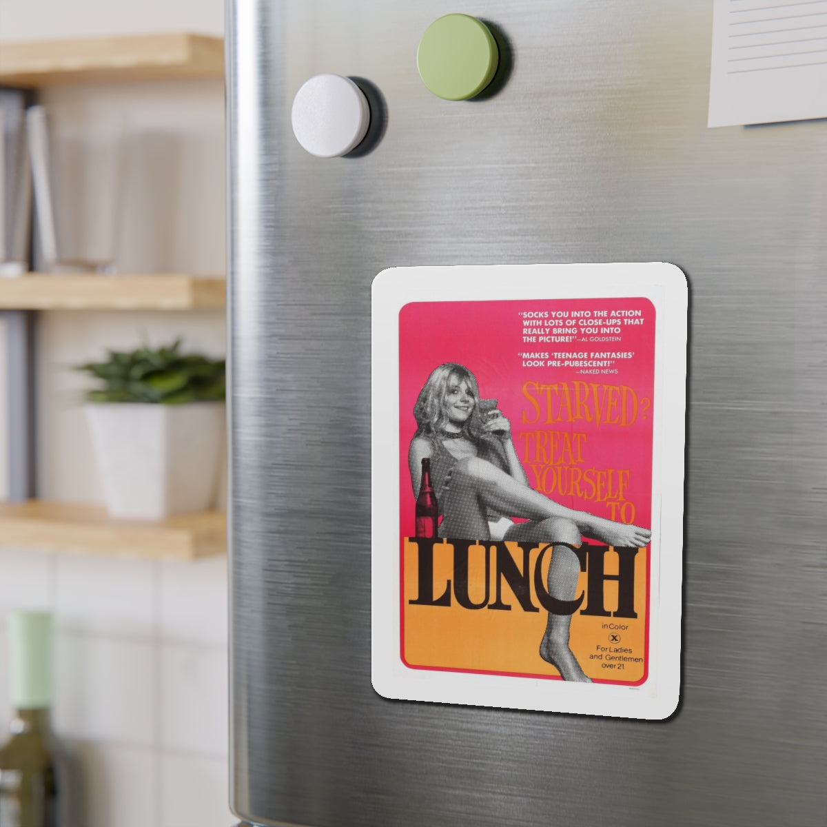 LUNCH 1972 Movie Poster - Refrigerator Magnet-The Sticker Space