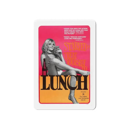 LUNCH 1972 Movie Poster - Refrigerator Magnet 6 Inch Die-Cut - The Sticker Space