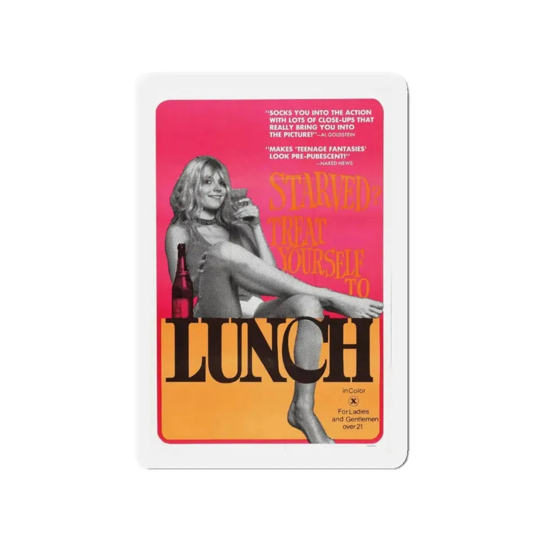 LUNCH 1972 Movie Poster - Refrigerator Magnet - The Sticker Space