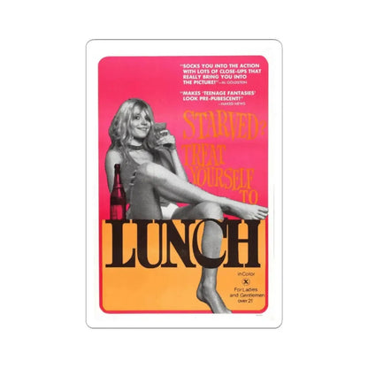 LUNCH 1972 Movie Poster - STICKER Vinyl Kiss-Cut Decal 2 Inch White - The Sticker Space