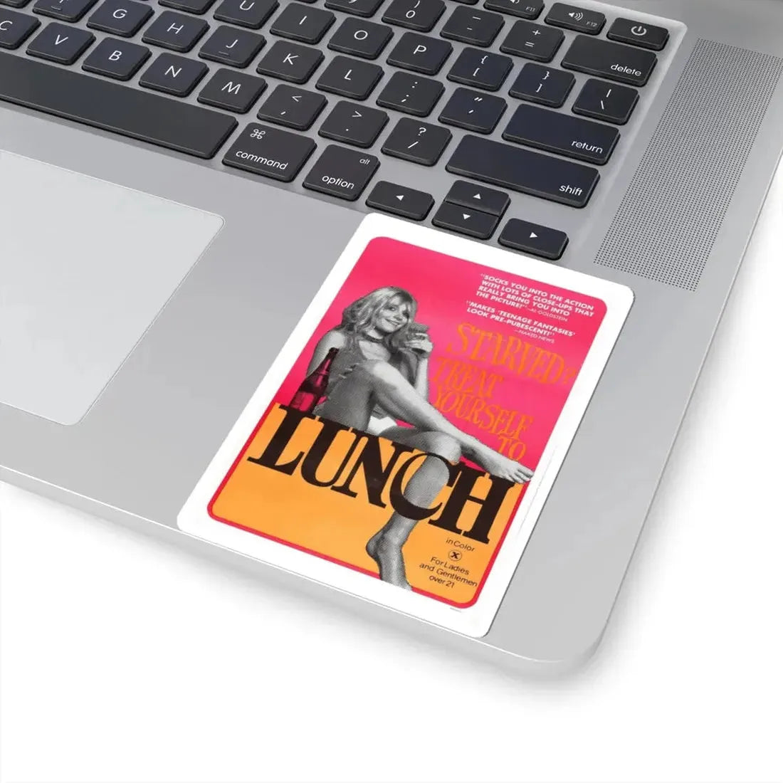 LUNCH 1972 Movie Poster - STICKER Vinyl Kiss-Cut Decal - The Sticker Space