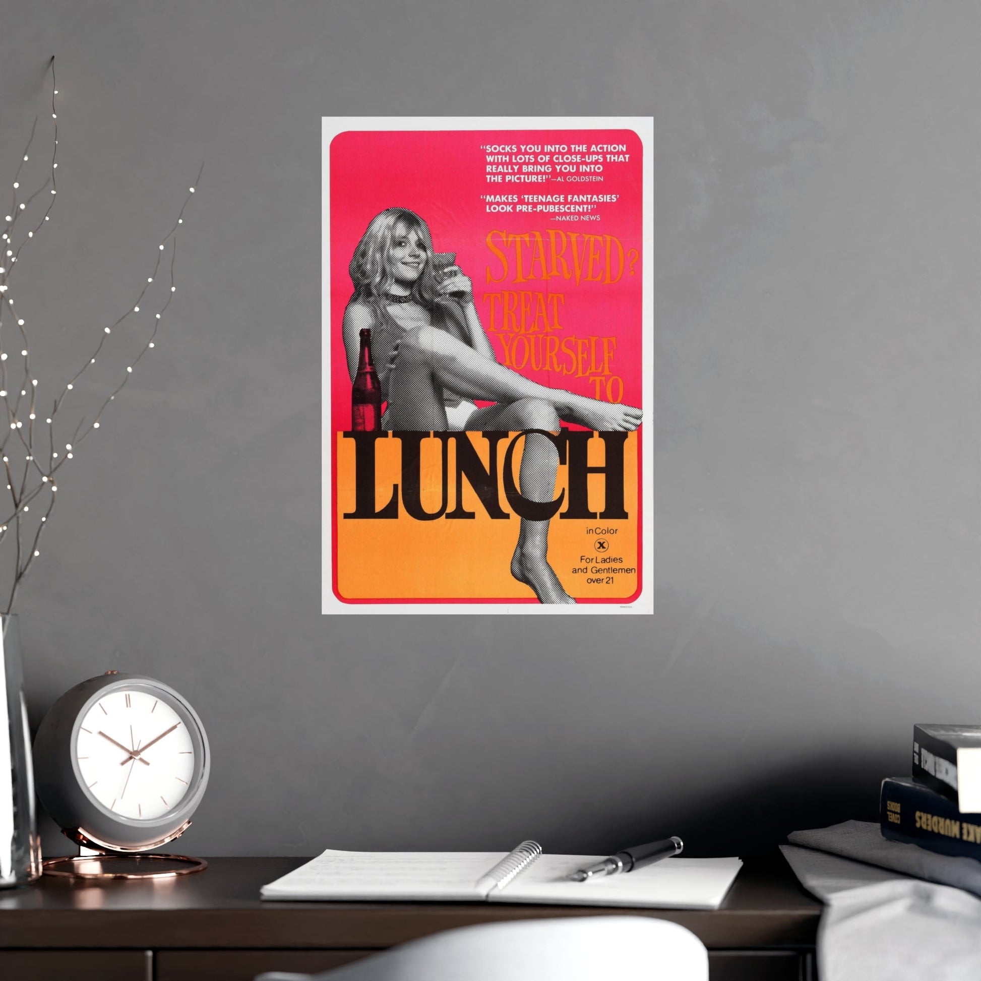 LUNCH 1972 - Paper Movie Poster-The Sticker Space