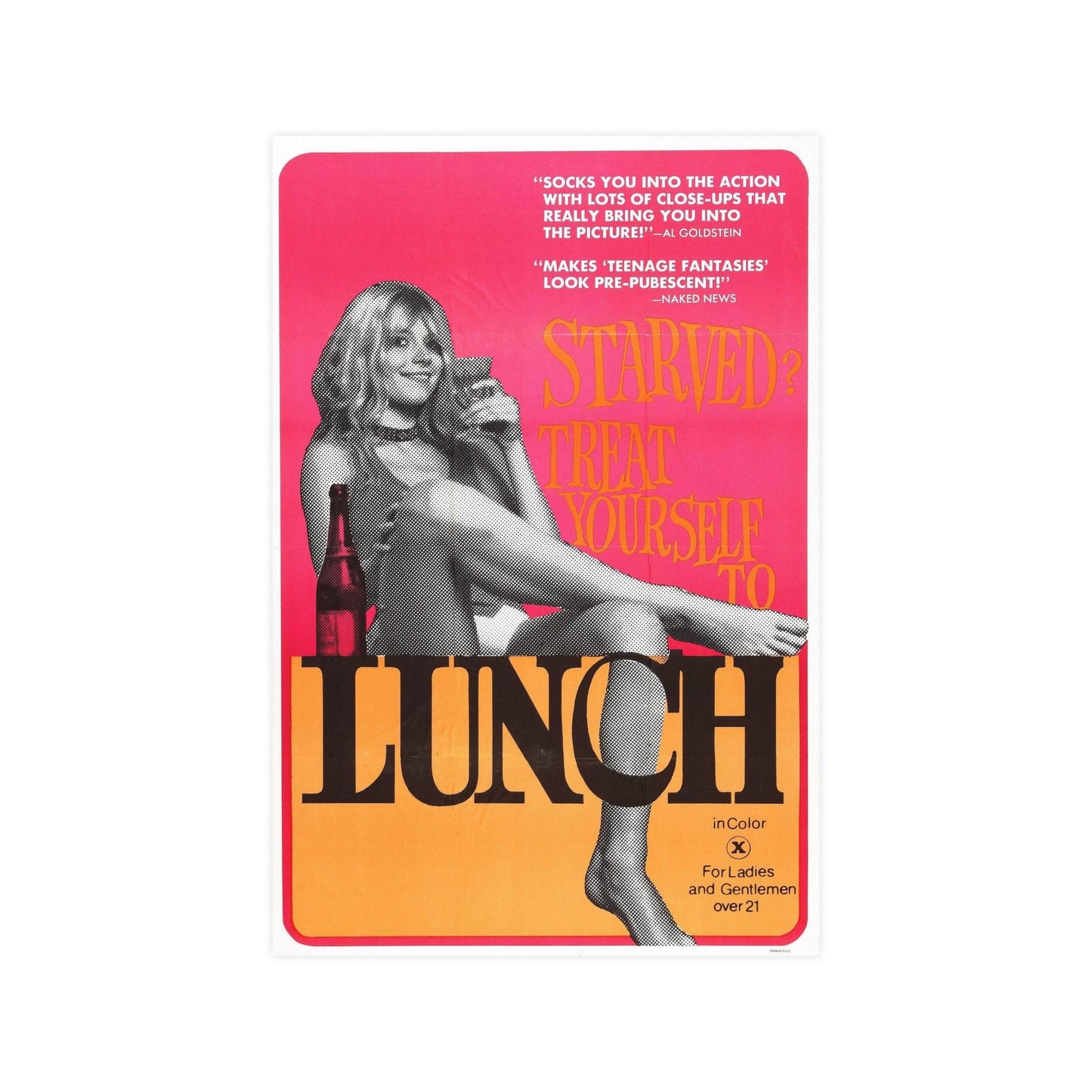 LUNCH 1972 - Paper Movie Poster-12″ x 18″ (Vertical)-The Sticker Space