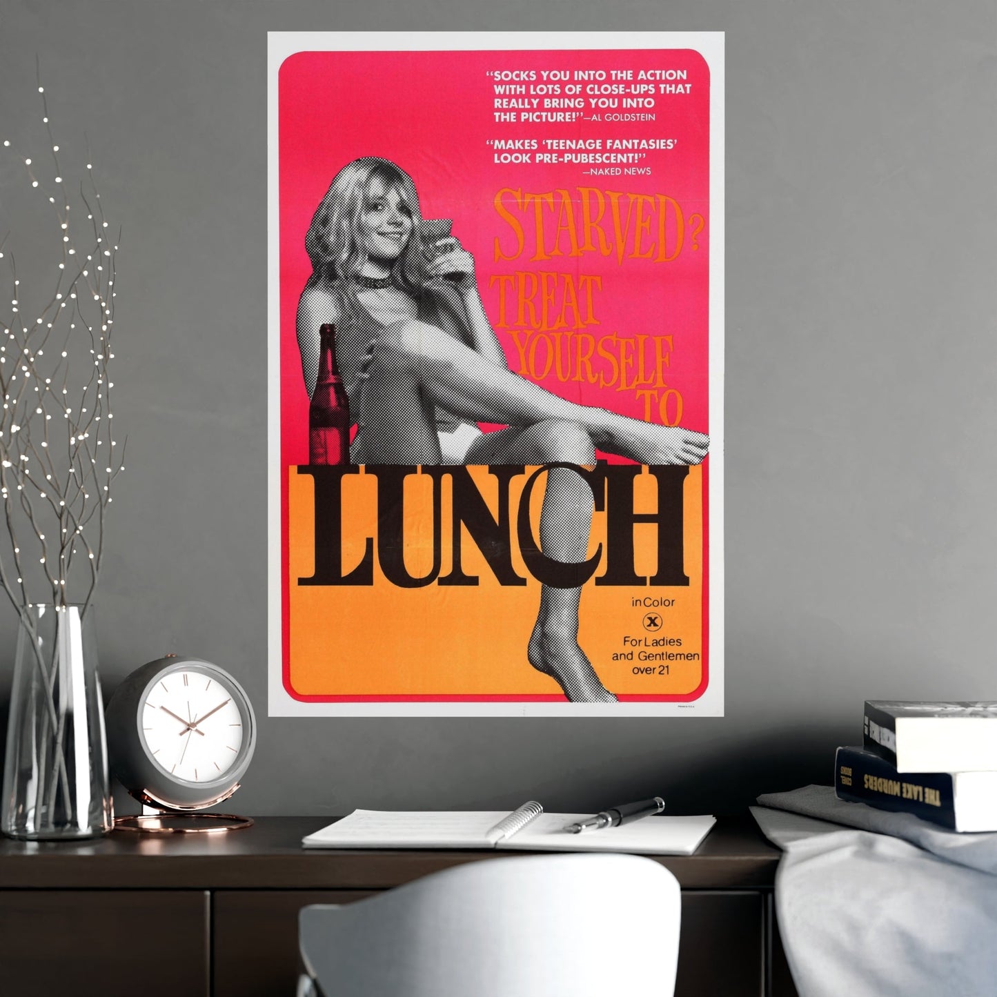 LUNCH 1972 - Paper Movie Poster-The Sticker Space