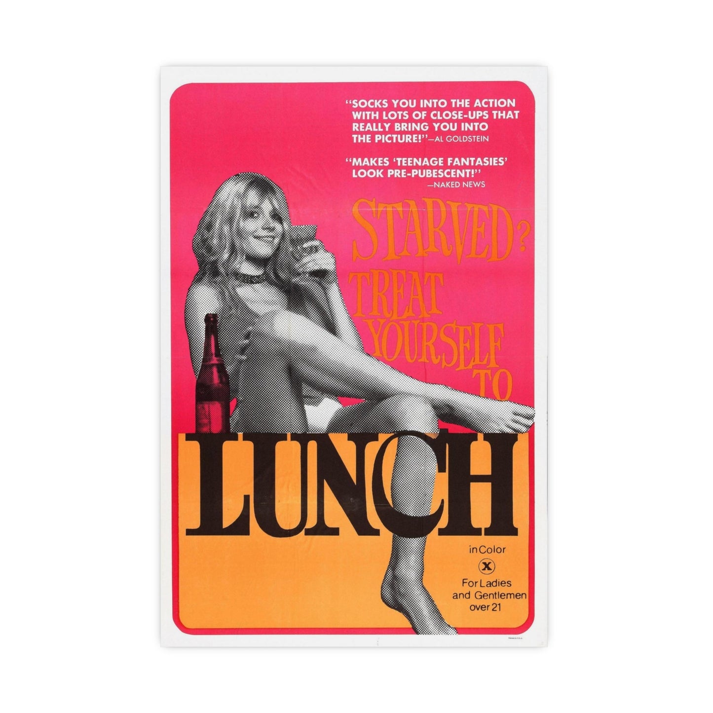 LUNCH 1972 - Paper Movie Poster-16″ x 24″ (Vertical)-The Sticker Space