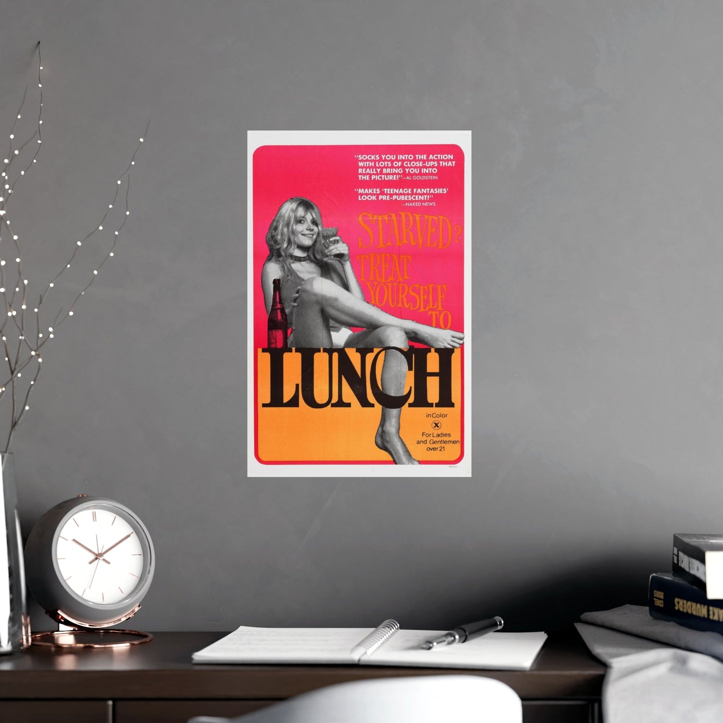 LUNCH 1972 - Paper Movie Poster-The Sticker Space