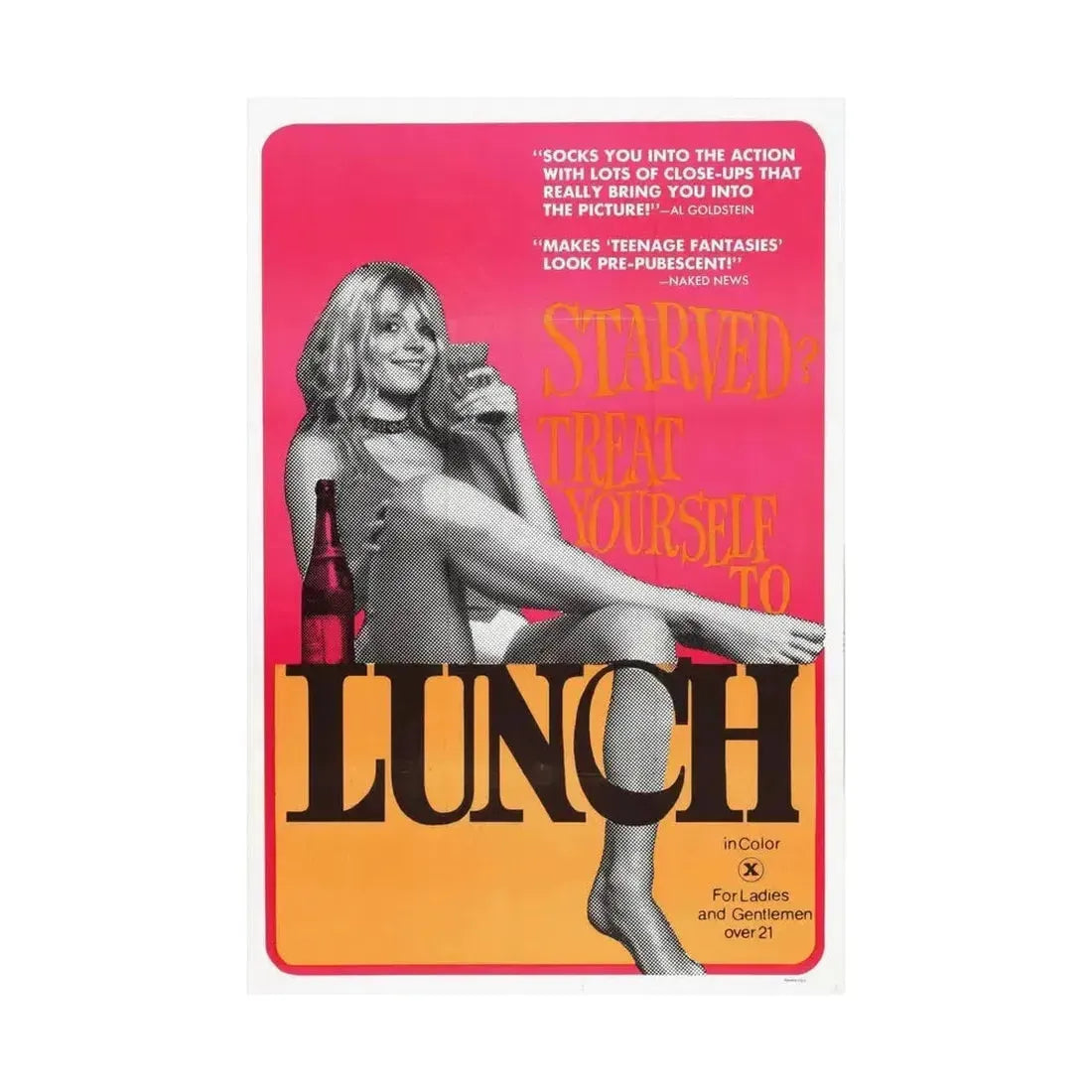 LUNCH 1972 - Paper Movie Poster - The Sticker Space
