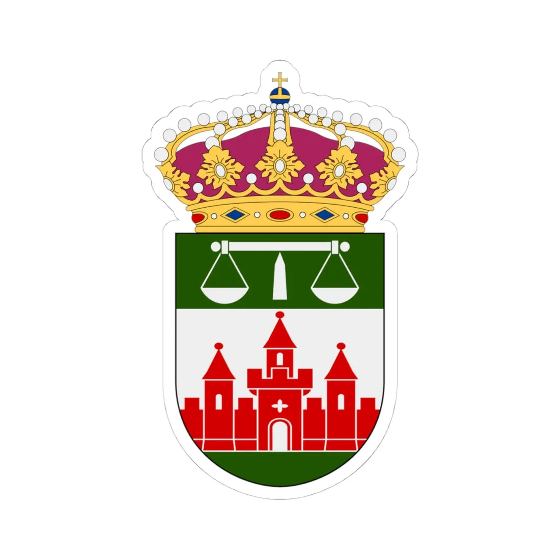 Lunds tingsrätt vapen (Sweden) (Coat of Arms) STICKER Vinyl Kiss-Cut Decal 4 Inch White - The Sticker Space