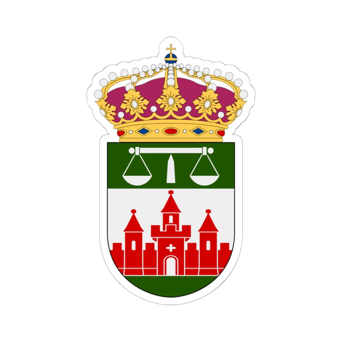 Lunds tingsrätt vapen (Sweden) (Coat of Arms) STICKER Vinyl Kiss-Cut Decal 6 Inch White - The Sticker Space