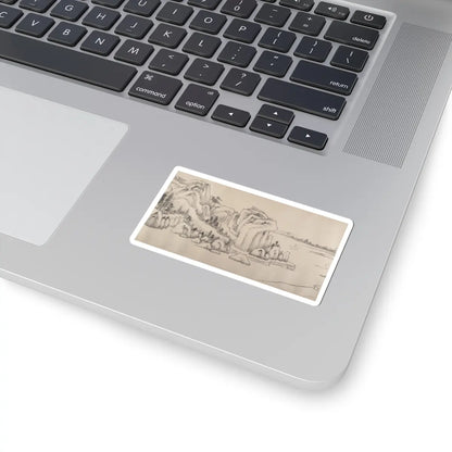 Luo Mu - River Landscape in Autumn - dated 1661 v10 - STICKER Vinyl Kiss-Cut Decal