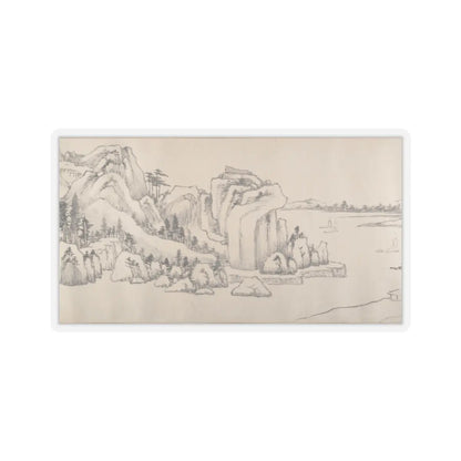 Luo Mu - River Landscape in Autumn - dated 1661 v10 - STICKER Vinyl Kiss-Cut Decal