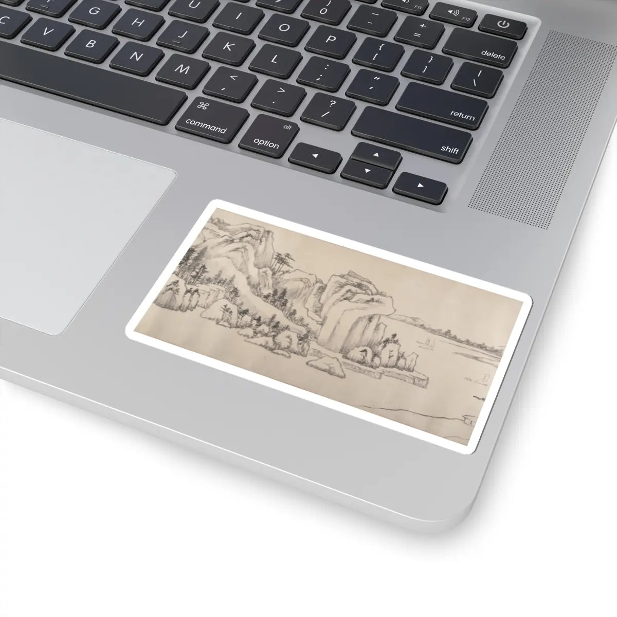 Luo Mu - River Landscape in Autumn - dated 1661 v10 - STICKER Vinyl Kiss-Cut Decal