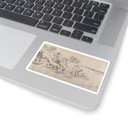 Luo Mu - River Landscape in Autumn - dated 1661 v10 - STICKER Vinyl Kiss-Cut Decal