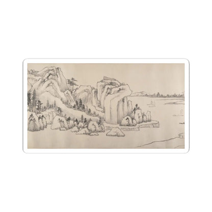 Luo Mu - River Landscape in Autumn - dated 1661 v10 - STICKER Vinyl Kiss-Cut Decal