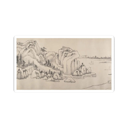 Luo Mu - River Landscape in Autumn - dated 1661 v10 - STICKER Vinyl Kiss-Cut Decal
