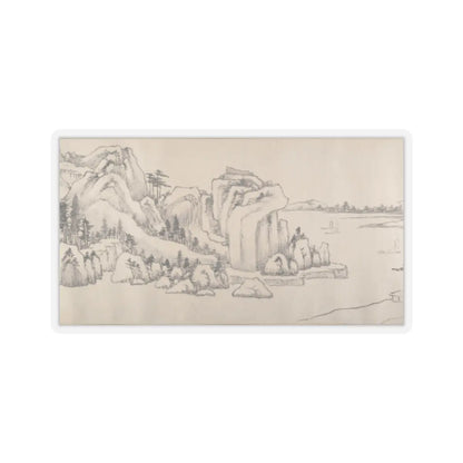 Luo Mu - River Landscape in Autumn - dated 1661 v10 - STICKER Vinyl Kiss-Cut Decal