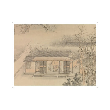 Luo Ping - Drinking in the Bamboo Garden on the Lantern Festival - 1773 v4 - STICKER Vinyl Kiss-Cut Decal