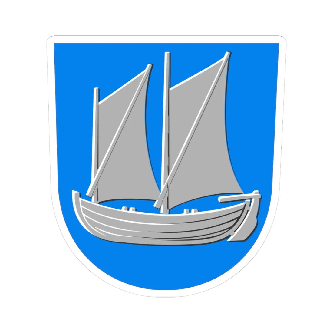 Luoto.vaakuna (Finland) (Coat of Arms) STICKER Vinyl Kiss-Cut Decal 3 Inch White - The Sticker Space