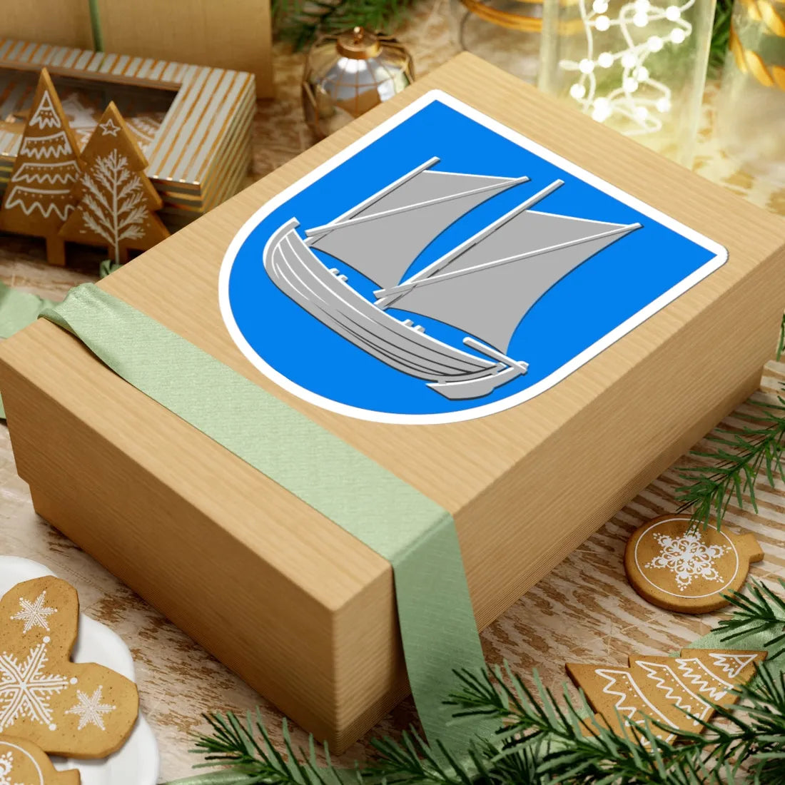 Luoto.vaakuna (Finland) (Coat of Arms) STICKER Vinyl Kiss-Cut Decal - The Sticker Space