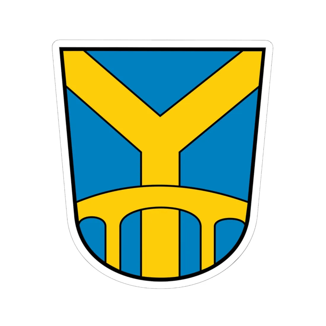 Lurnfeld CoA (Austria) (Coat of Arms) STICKER Vinyl Kiss-Cut Decal 6 Inch White - The Sticker Space