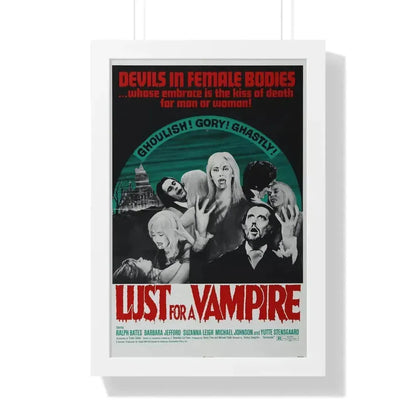 LUST FOR A VAMPIRE 1971 - Framed Movie Poster 16″ x 24″ White - The Sticker Space