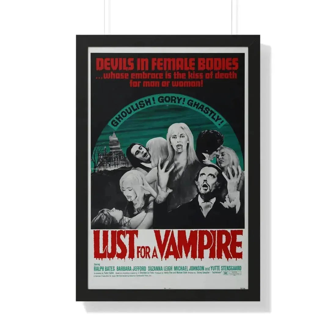 LUST FOR A VAMPIRE 1971 - Framed Movie Poster 20" x 30" Black - The Sticker Space