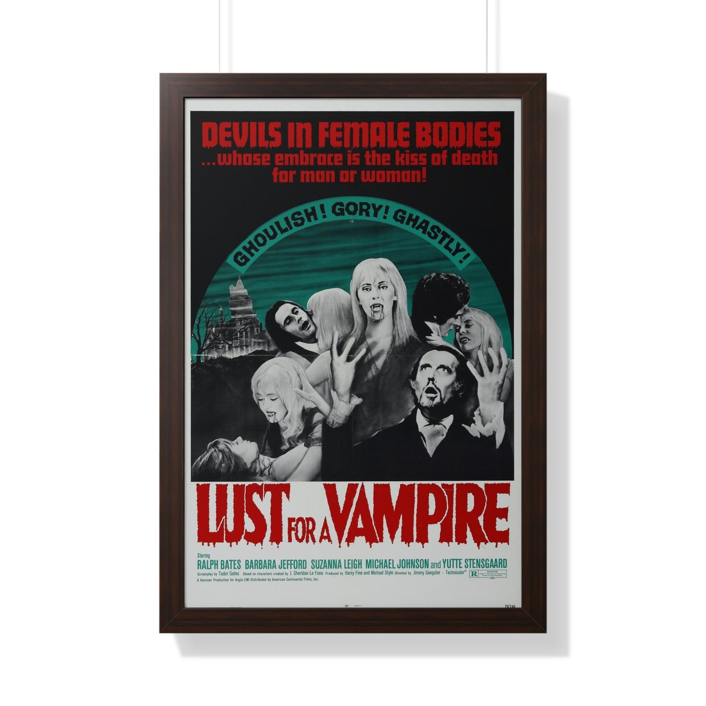 LUST FOR A VAMPIRE 1971 - Framed Movie Poster-20" x 30"-The Sticker Space