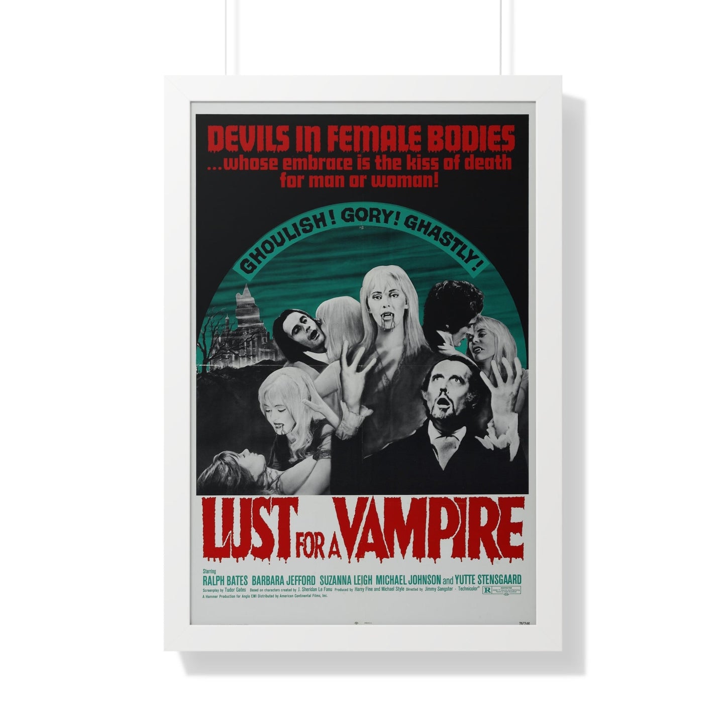 LUST FOR A VAMPIRE 1971 - Framed Movie Poster-20" x 30"-The Sticker Space