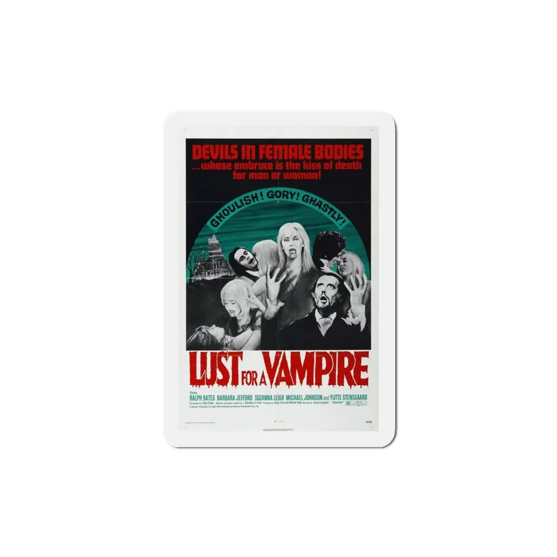 Lust for a Vampire 1971 Movie Poster Refrigerator Magnet - The Sticker Space