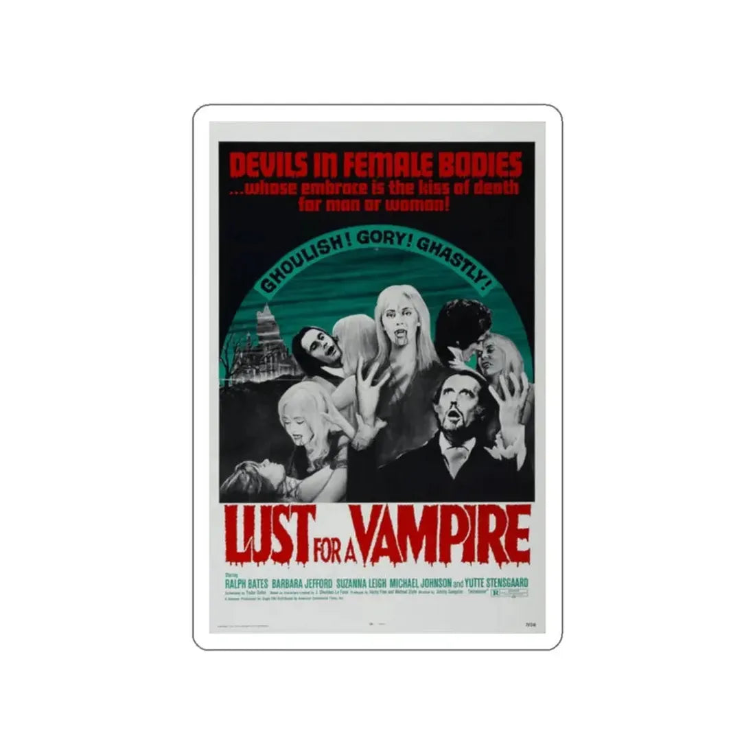 LUST FOR A VAMPIRE 1971 Movie Poster STICKER Vinyl Die-Cut Decal 2 Inch - The Sticker Space