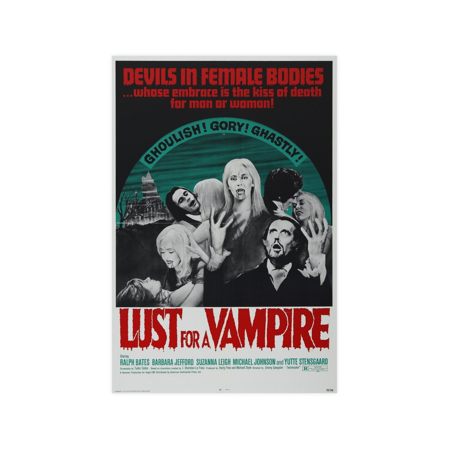 LUST FOR A VAMPIRE 1971 - Paper Movie Poster-12″ x 18″ (Vertical)-The Sticker Space
