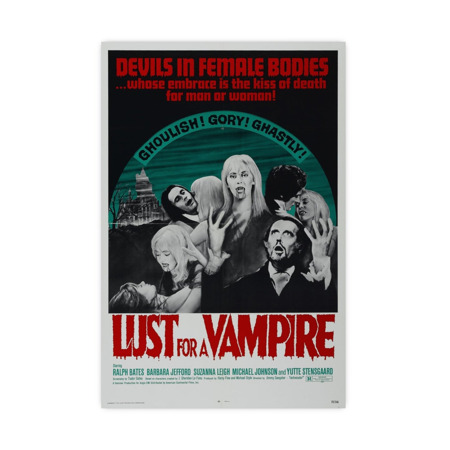 LUST FOR A VAMPIRE 1971 - Paper Movie Poster-16″ x 24″ (Vertical)-The Sticker Space