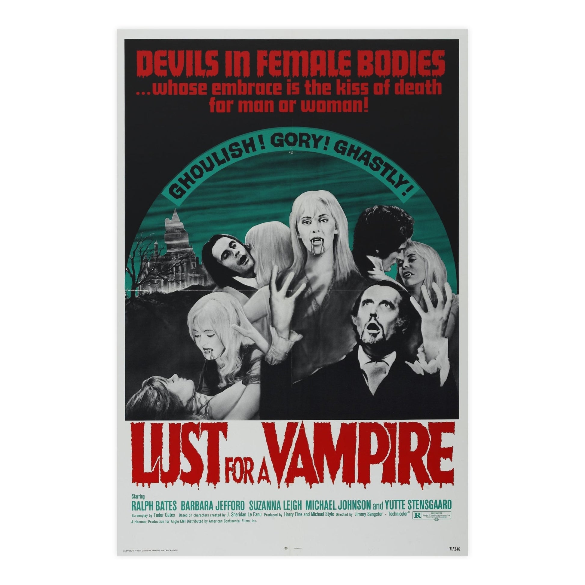 LUST FOR A VAMPIRE 1971 - Paper Movie Poster-24″ x 36″ (Vertical)-The Sticker Space