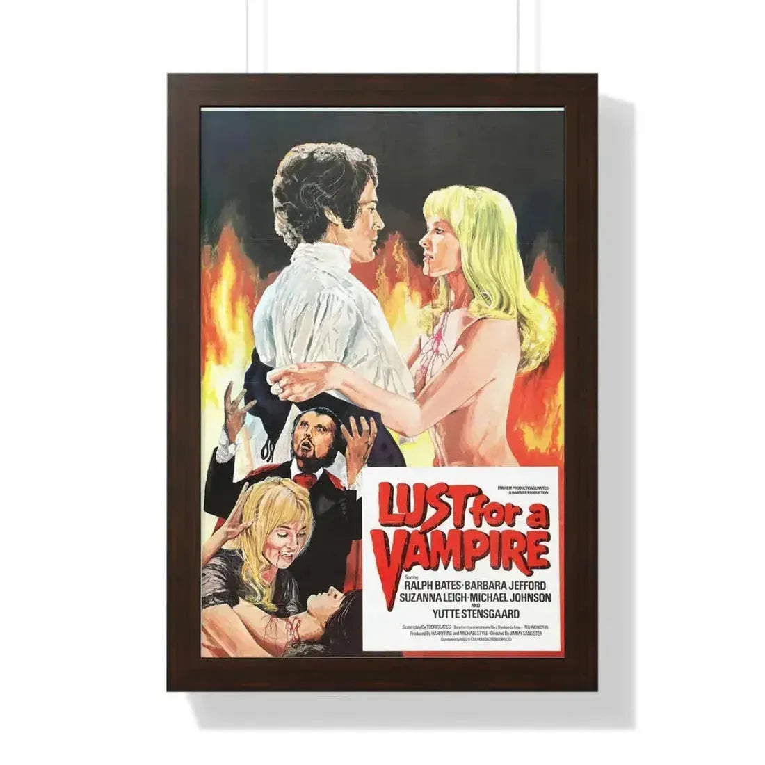 LUST FOR A VAMPIRE (2) 1971 - Framed Movie Poster 16″ x 24″ Walnut - The Sticker Space