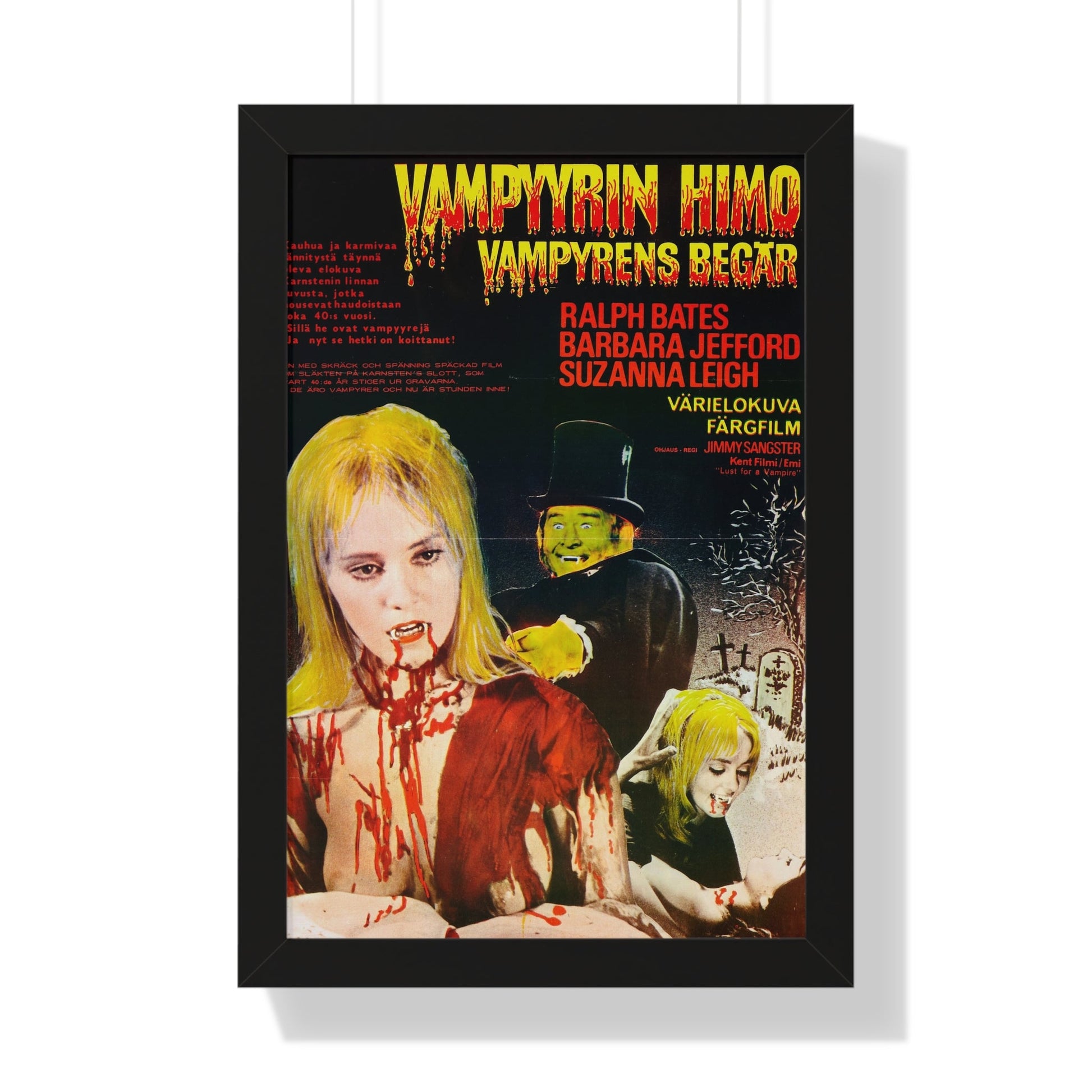 LUST FOR A VAMPIRE (3) 1971 - Framed Movie Poster-16″ x 24″-The Sticker Space