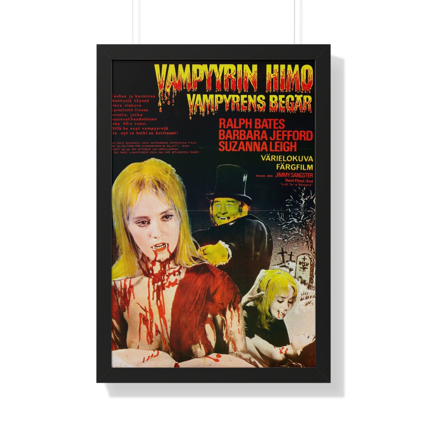 LUST FOR A VAMPIRE (3) 1971 - Framed Movie Poster-20" x 30"-The Sticker Space