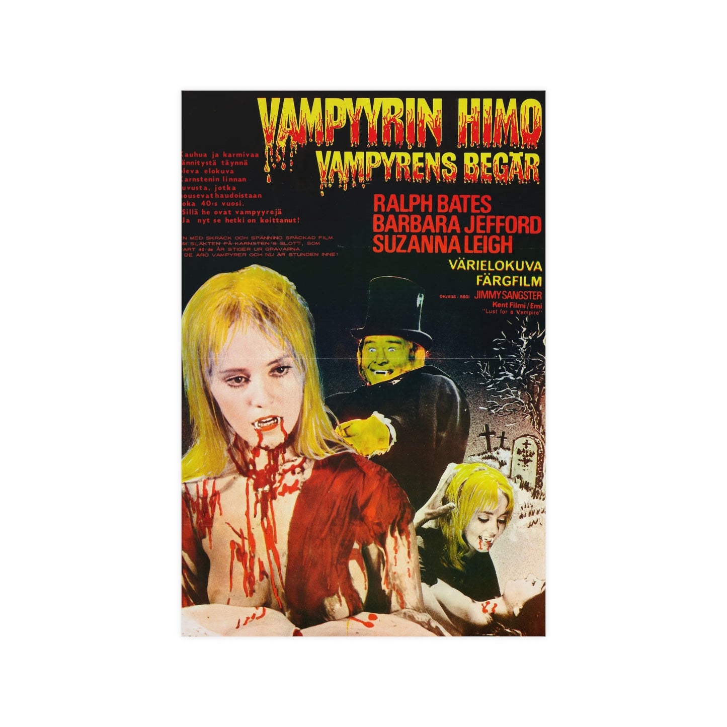 LUST FOR A VAMPIRE (3) 1971 - Paper Movie Poster-12″ x 18″ (Vertical)-The Sticker Space