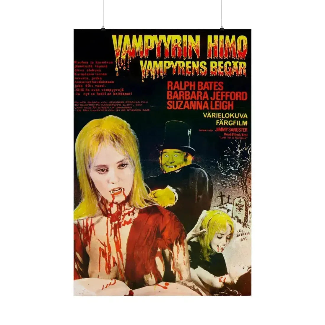 LUST FOR A VAMPIRE (3) 1971 - Paper Movie Poster 36" x 54" Matte - The Sticker Space