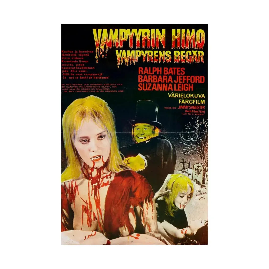 LUST FOR A VAMPIRE (3) 1971 - Paper Movie Poster - The Sticker Space