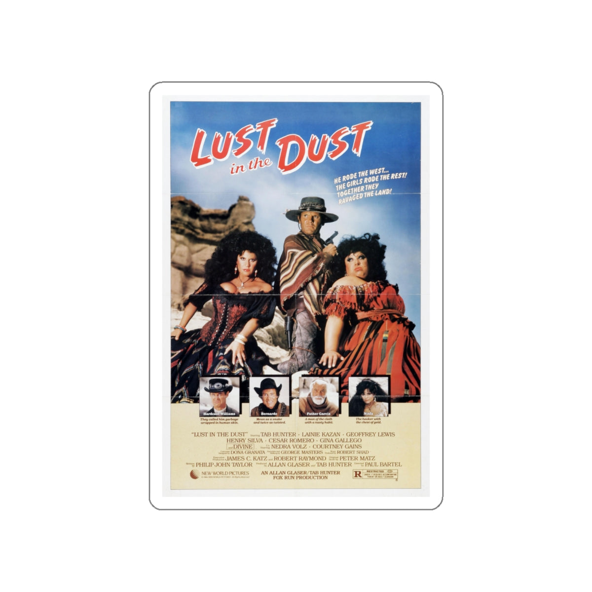 LUST IN THE DUST 1984 Movie Poster STICKER Vinyl Die-Cut Decal-4 Inch-The Sticker Space