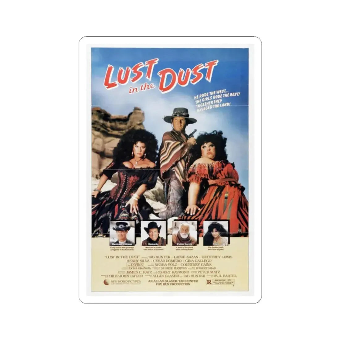 LUST IN THE DUST 1984 Movie Poster - STICKER Vinyl Kiss-Cut Decal 2 Inch White - The Sticker Space