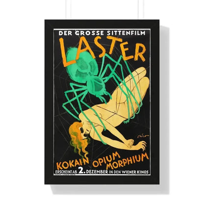 LUSTS OF MANKIND (AUSTRIA) 1927 - Framed Movie Poster 16″ x 24″ Black - The Sticker Space