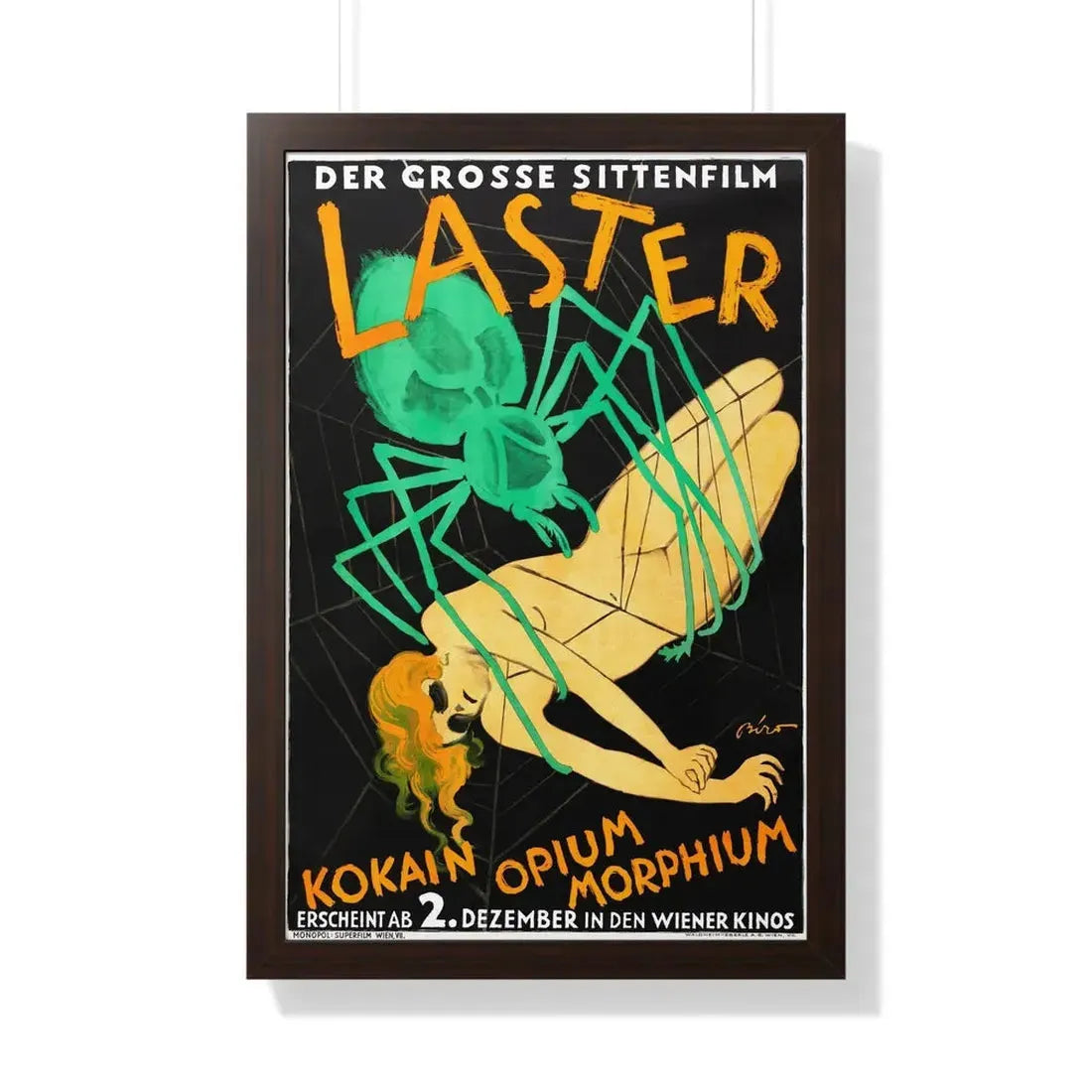 LUSTS OF MANKIND (AUSTRIA) 1927 - Framed Movie Poster - The Sticker Space