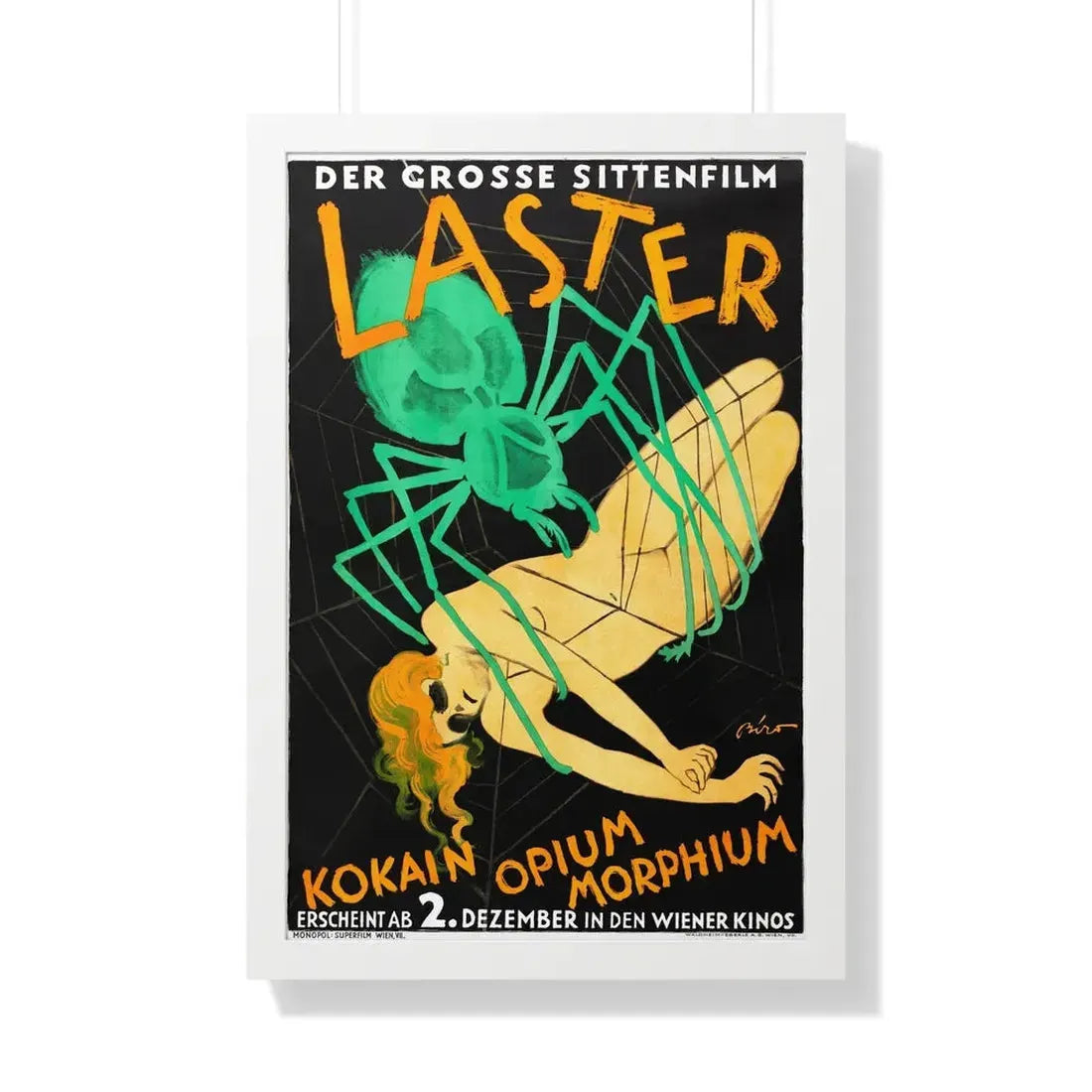 LUSTS OF MANKIND (AUSTRIA) 1927 - Framed Movie Poster - The Sticker Space