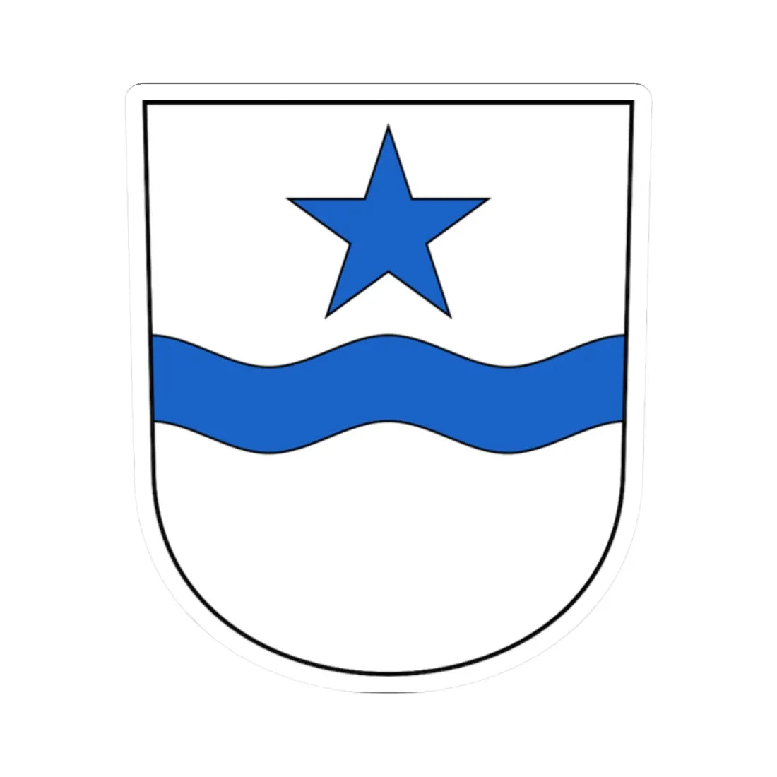 Luterbach-blazon (Switzerland) (Coat of Arms) STICKER Vinyl Kiss-Cut Decal 2 Inch White - The Sticker Space